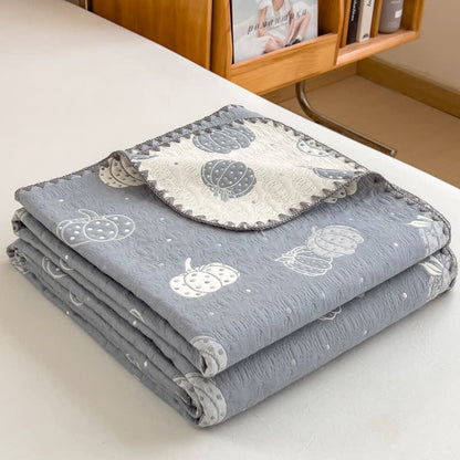Cotton Coverlet | Pumpkin Print | Twin, Full & Queen Sizes