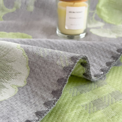 Ginkgo Leaf Coverlet | Soft Cotton Gauze | Twin, Full, Queen Sizes