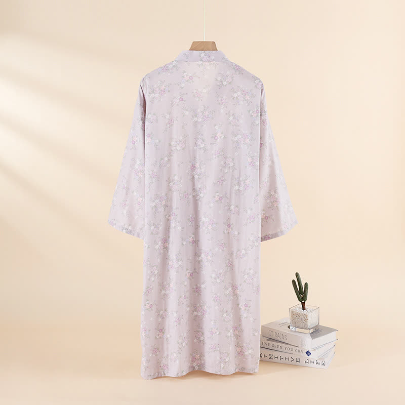 Floral Cotton Gauze Nightgown | Soft Breathable Fabric | Women's Sleepwear