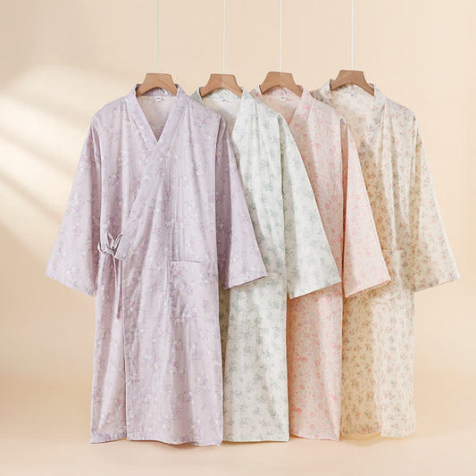 Floral Cotton Gauze Nightgown | Soft Breathable Fabric | Women's Sleepwear