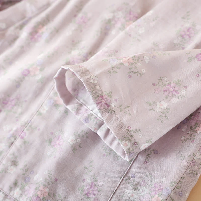 Floral Cotton Gauze Nightgown | Soft Breathable Fabric | Women's Sleepwear