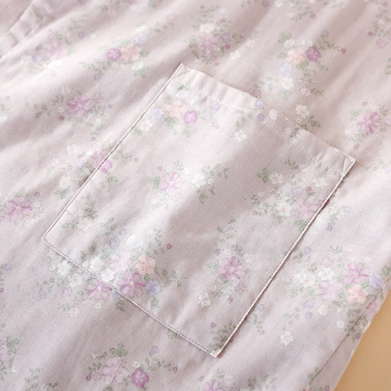 Floral Cotton Gauze Nightgown | Soft Breathable Fabric | Women's Sleepwear