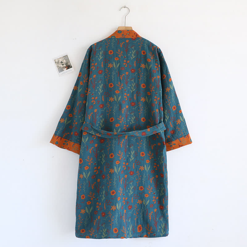 Bathrobe | Vintage Floral Jacquard Cotton | Relaxed Fit