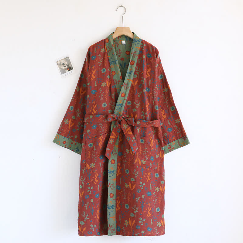 Bathrobe | Vintage Floral Jacquard Cotton | Relaxed Fit