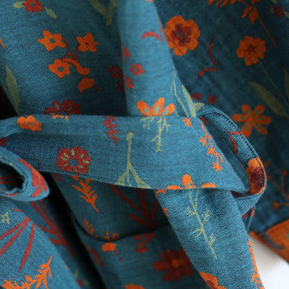 Bathrobe | Vintage Floral Jacquard Cotton | Relaxed Fit