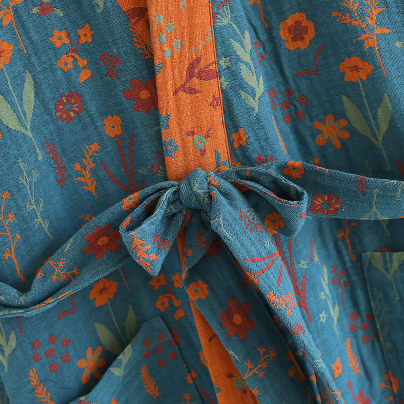 Bathrobe | Vintage Floral Jacquard Cotton | Relaxed Fit