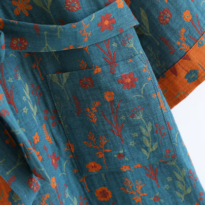 Bathrobe | Vintage Floral Jacquard Cotton | Relaxed Fit