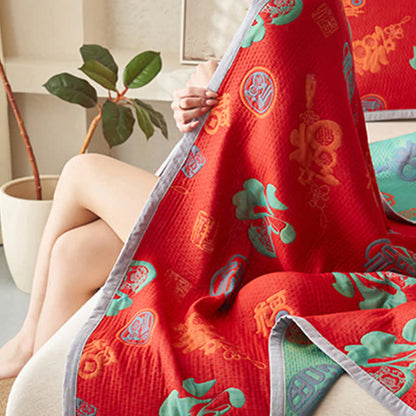 Reversible Cotton Quilt | Double-Layer Gauze | Multiple Sizes