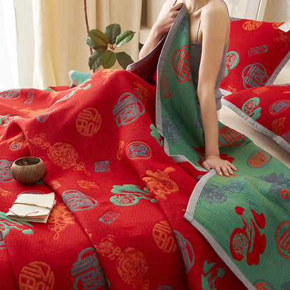 Reversible Cotton Quilt | Double-Layer Gauze | Multiple Sizes