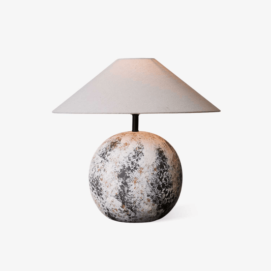 Luna Terra Table Lamp | Ceramic Base | Black and White