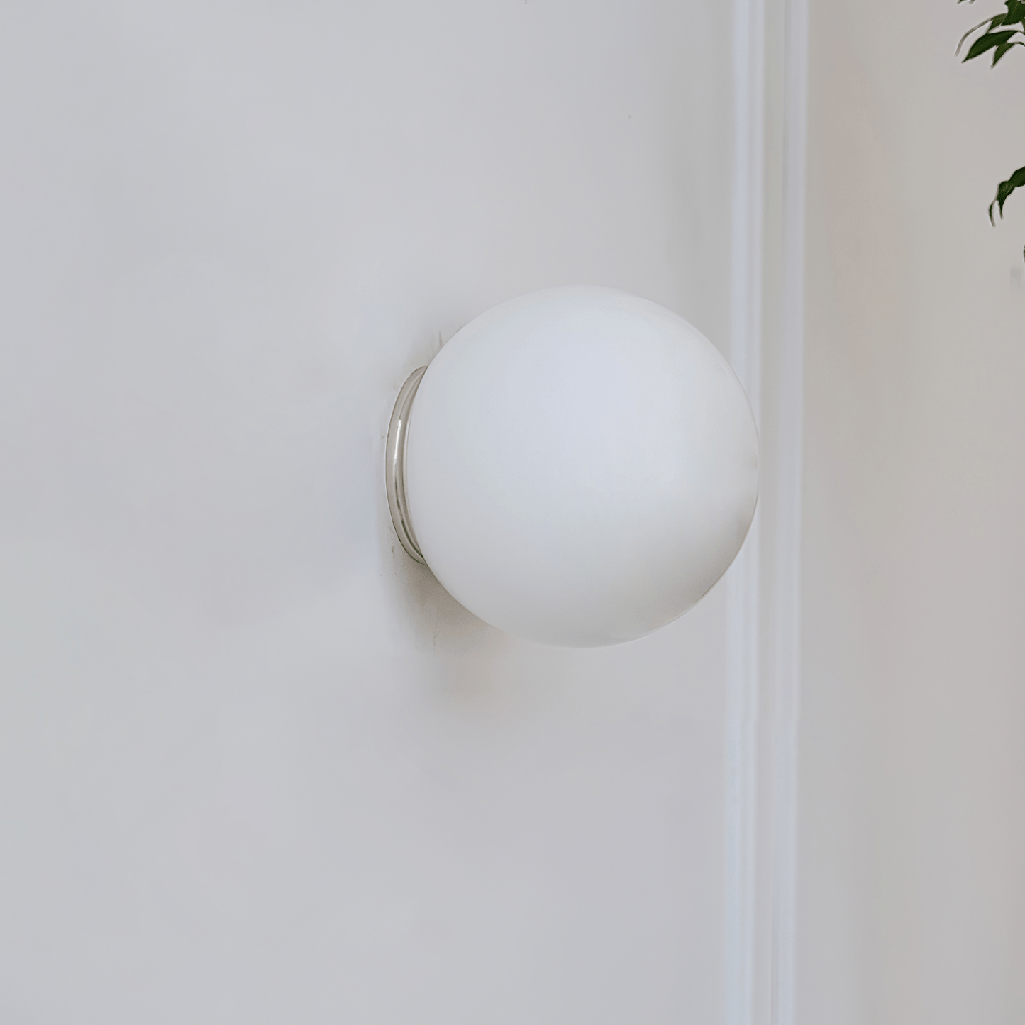 Glass Mini Orb Wall Lamp | Iron, Glass | White
