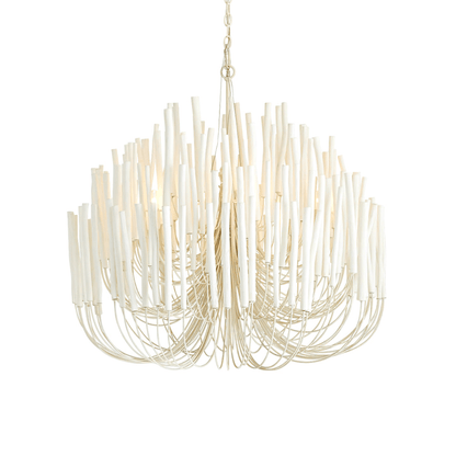 Swinton Chandelier | White Wood & Metal | Multiple Head Options