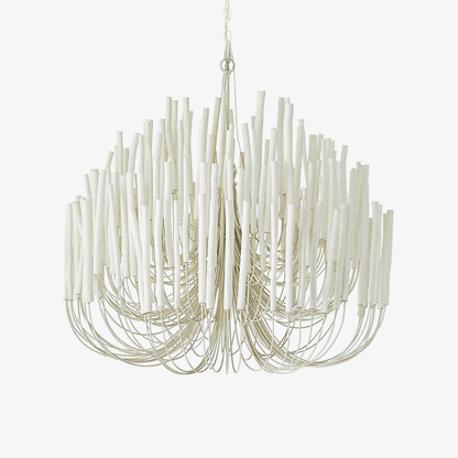 Swinton Chandelier | White Wood & Metal | Multiple Head Options