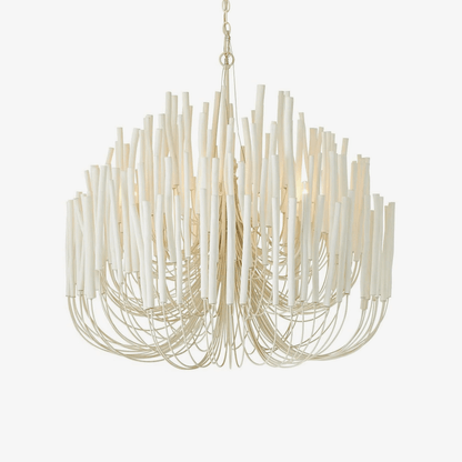 Swinton Chandelier | White Wood & Metal | Multiple Head Options