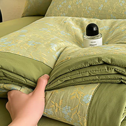 Cotton Summer Quilt | Three-Layer Jacquard Design | Full/Queen Size Options