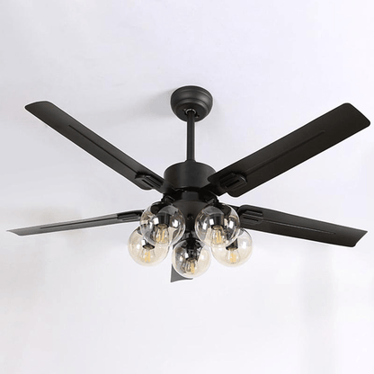 Ceiling Fan Light | Black Metal | 42/48/52 inch