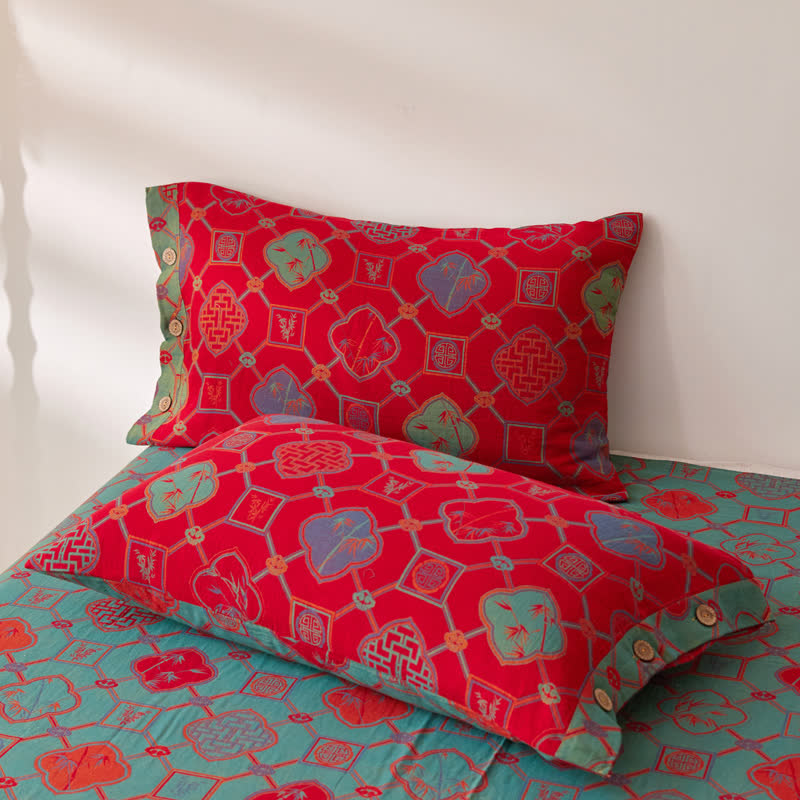Cotton Gauze Coverlet | Reversible Jacquard | Twin Size