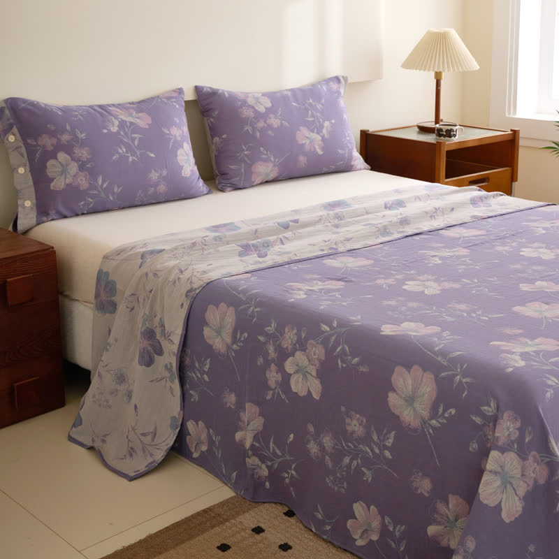 Cotton Gauze Coverlet | Soft Breathable Fabric | Twin Size