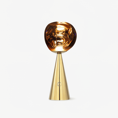 Lava Table Lamp | Metal & Acrylic | Gold or Silver