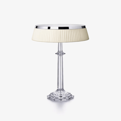 Versailles Table Lamp | Metal & Glass | Chrome Finish, White Shade