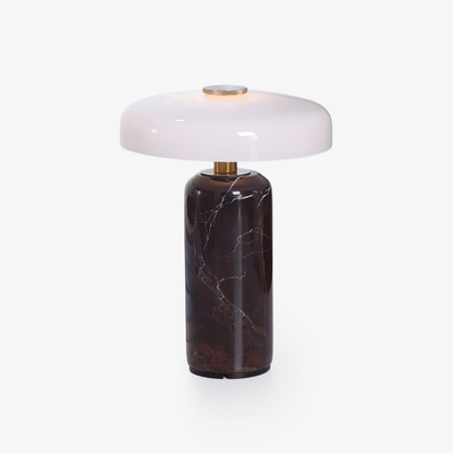 Lunara Marble Table Lamp | Marble & Glass | Black/White/Brown