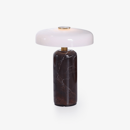 Lunara Marble Table Lamp | Marble & Glass | Black/White/Brown