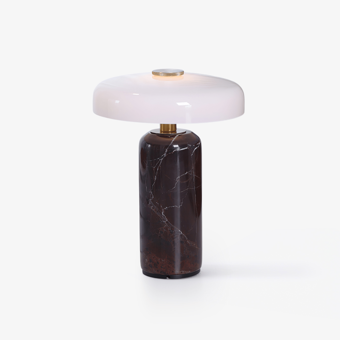 Lunara Marble Table Lamp | Marble & Glass | Black/White/Brown