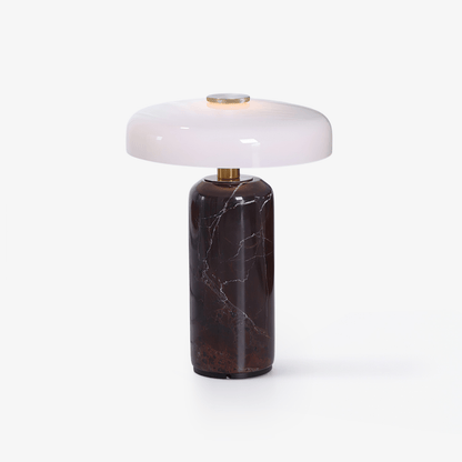 Lunara Marble Table Lamp | Marble & Glass | Black/White/Brown