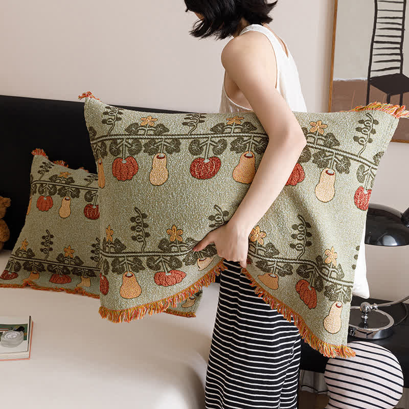 Pumpkin Print Quilt | Breathable Cotton Gauze | Four-Layer Design
