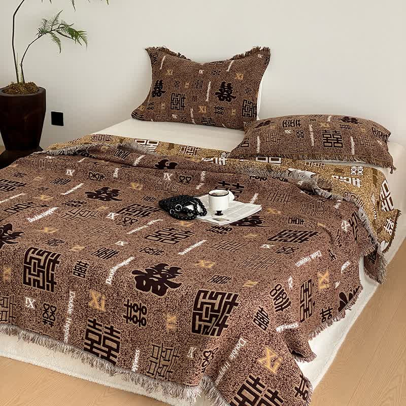 Retro Four-layer Cotton Gauze Tassel Quilt