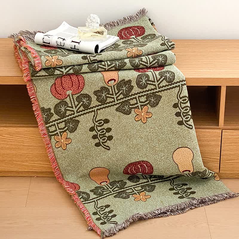 Pumpkin Print Quilt | Breathable Cotton Gauze | Four-Layer Design