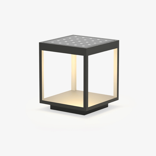 Square Frame Solar Outdoor Light | Stainless Steel | Black & White, Remote Control