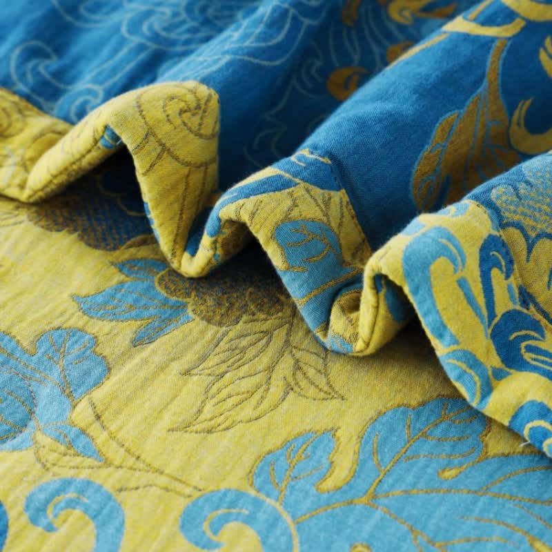 Cotton Summer Quilt | Retro Jacquard Design | Queen & King Sizes