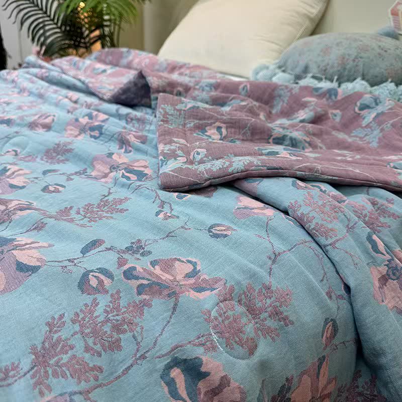 Summer Quilt | Floral Cotton | Full/Queen Size