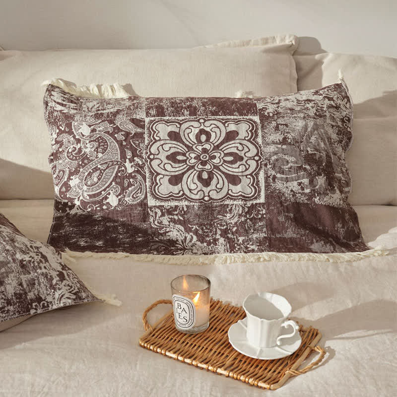 Ethnic Style Quilt | 100% Cotton Gauze with Tassels | Full/Queen Size Options