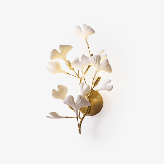 Ginkgo Wall Lamp | Gold & White | Set of 2