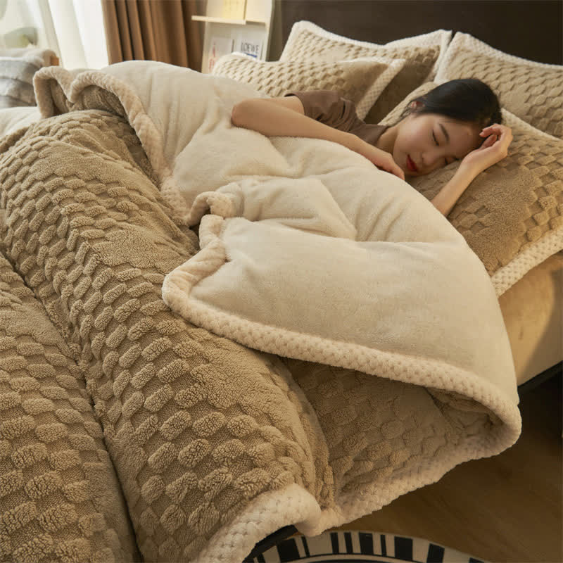 Diamond Checkerboard Duvet Cover | Microfiber Velvet | Full Size