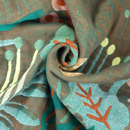 Cotton Gauze Blanket | Reversible Forest Tiger Design | 59" x 79"