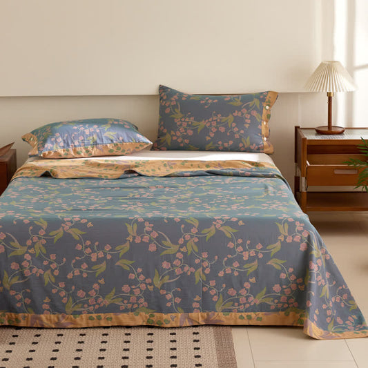 Cotton Reversible Coverlet | Double-layer Jacquard | Twin, Full, Queen, King Sizes