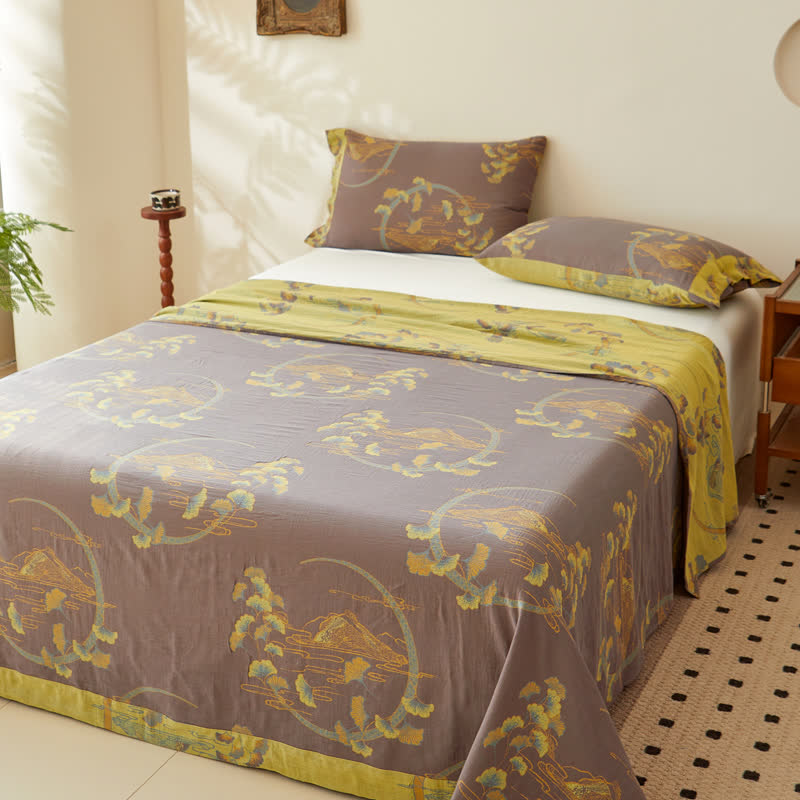 Reversible Cotton Coverlet | Jacquard Design | Multiple Sizes Available