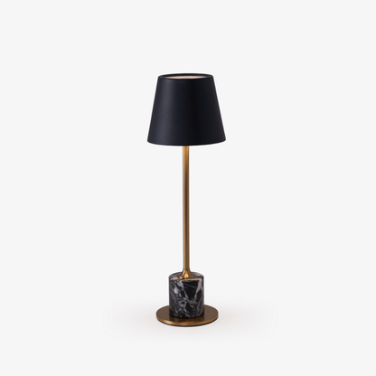 Lirio Mini Table Lamp | Marble Base | Black and Gold