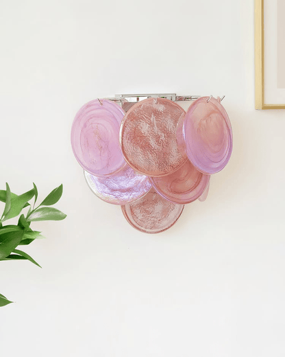 Lunaria Disc Murano Wall Lamp | Murano Glass | Blue, Green, Orange, Pink, White, Clear