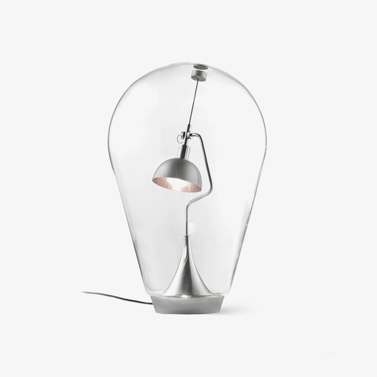 Blow Table Lamp | Metal and Glass | Chrome