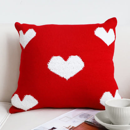 Heart Print Reversible Throw Blanket | Soft Acrylic-Polyester Blend | 51"x63" or 59"x79"