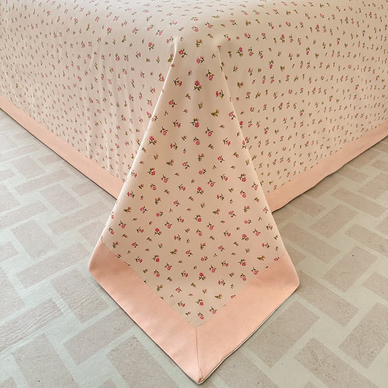 Pure Cotton Coverlet Set | Floral Print | Available in Full, Queen, King Sizes