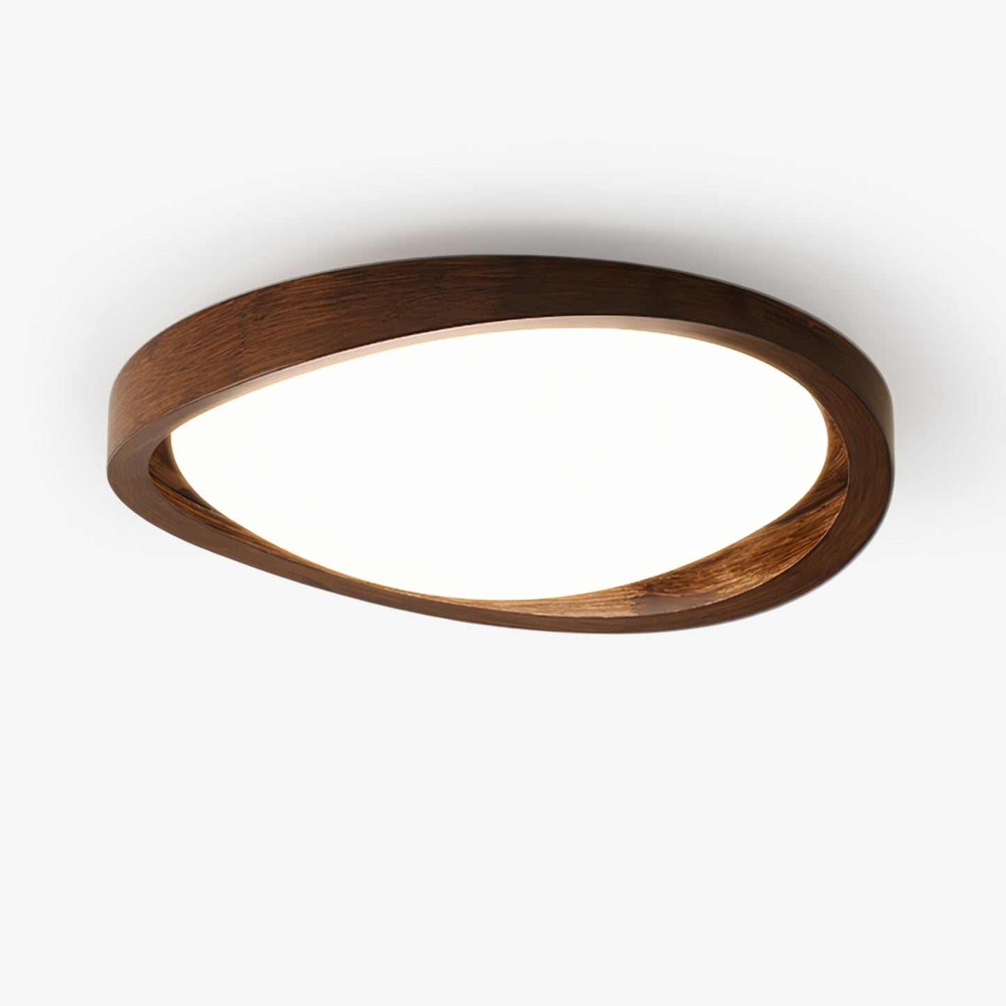Walnut Ceiling Light | Modern Minimalist Design | 45cm Diameter