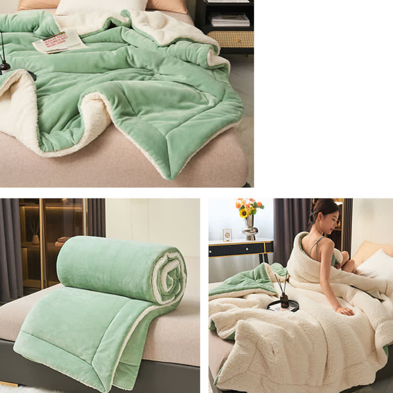 Double Velvet Throw Blanket | Soft Polyester | Full Size 71"W x 79"L