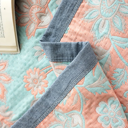 Cotton Gauze Summer Quilt | 100% Organic Cotton | Queen Size with Optional Pillowcases
