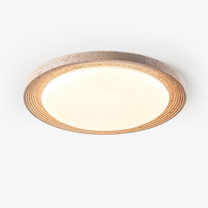 Soluna Ceiling Light | Yellow Travertine & Acrylic | Multiple Sizes Available