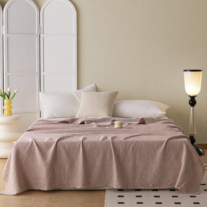 Neutral Diamond Print Quilt | 100% Organic Cotton | Full/Queen Size